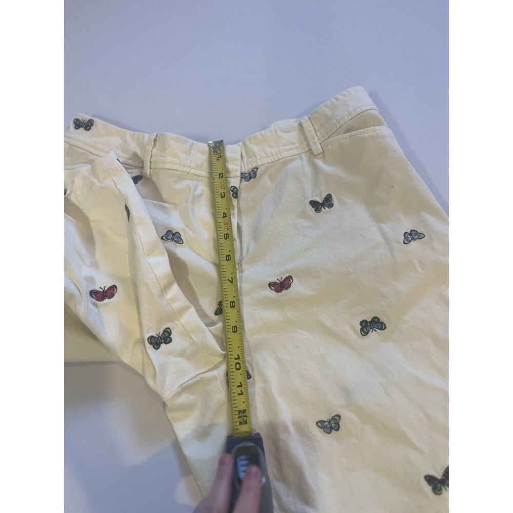 Talbots Perfect Shorts Butterfly Embroidered Stretch Bermuda Chino Women’s 10. - Picture 13 of 13